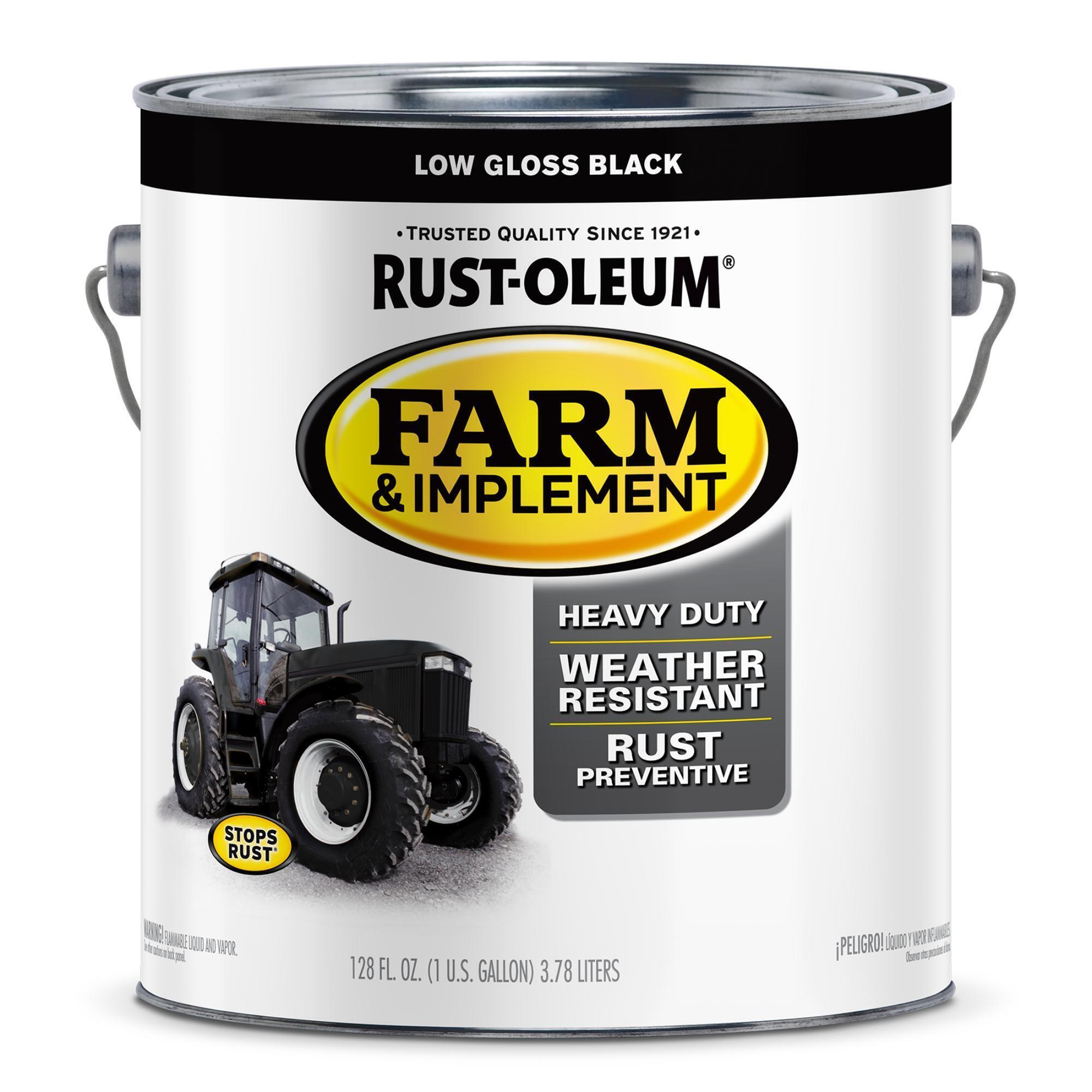 Stops Rust Farm and Implement Paint, Black, Low Gloss, 1 Gallon Cans, 2PK, Model# 280168DS